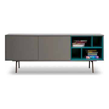 Code 2 freestanding sideboard with open unit by Dall'Agnese
