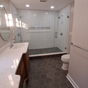 Bath Renovation with Teak Vanity
