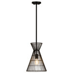 Z-LITE - Z-LITE 6015MP-MB 1 Light Mini Pendant, Matte Black - Z-LITE 6015MP-MB 1 Light Mini Pendant,Matte Black.  Style: Architectural, Modern, Transitional, Electric, Industrial.  Collection: Alito.  Frame Finish: Matte Black.  Frame Material: Iron.  Shade Finish: Matte Black.  Shade Material: Iron.  Dimension(in): 11(L) x 11(W) x 15.5(H).  Rods: 6x12" + 1x6" + 1x3".  Cord/Wire Length(in): 110".  Bulb: (1)100W Medium Base,Dimmable(Not Inculed).  UL Classification/Application: CUL/cETLu/Dry.