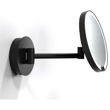 WS 92WD Magnifying Makeup Mirror in Matte Black w/ LED Light