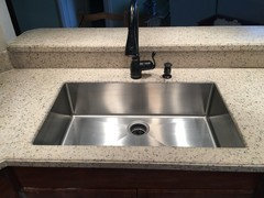 sink corian countertops integrated cons pros e540 karran recently countertop surface solid replacement did had before these