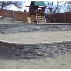 Kid Day Care play area retaining walls and sand - Products