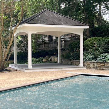Pool Side Cabana - 15 ft x 15 ft with Metal Standing Seam Roof in Potomac MD