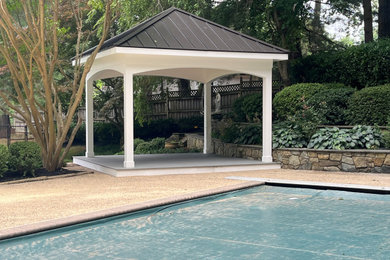 Pool Side Cabana - 15 ft x 15 ft with Metal Standing Seam Roof in Potomac MD