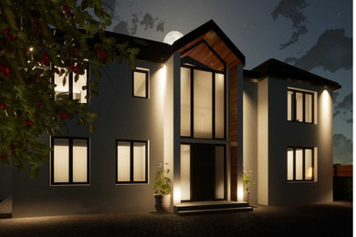 This is an example of a modern house exterior.