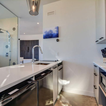 Round Open Space Pod Kitchen by Lofty Pods #prefabhomes