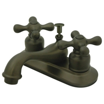 Two Handle 4" Centerset Lavatory Faucet with Retail Pop-up KB605AX