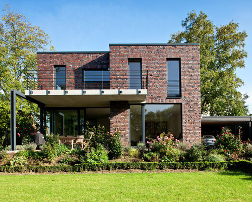 Braune Häuser und Fassaden mit Backstein-Fassade: Ideen für die Haus