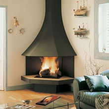 corner fireplace