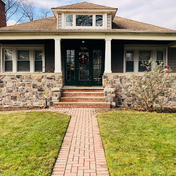 Balcony Stone Veneer & Shingle Siding