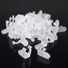 DELight 50pcs 1/2" 13mm Pvc Wall Mount Holder Clips for LED Rope Lights