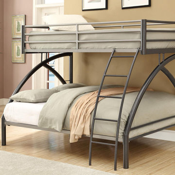 Gun Metal Twin Over Full Bunk Bed
