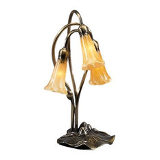 Meyda Tiffany 13636 16"H Amber Pond Lily 3 Lt Accent Lamp