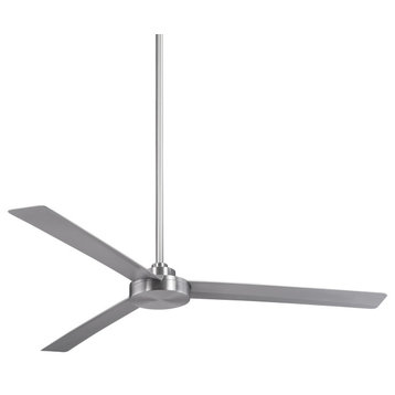 Minka Aire Roto XL 62" Indoor/Outdoor Ceiling Fan With Wall Control, Brushed Aluminum