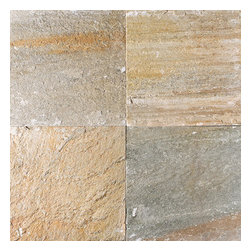 marblesystems - Golden Migration Natural Cleft Slate Tiles 16" x 16" x 1/2" - Tile