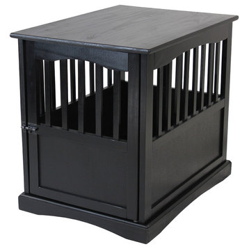 Pet Crate End Table, Black, 20"x27.75"x24"
