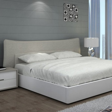 Solo Modern Bed in Grey and White