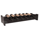 Wine Racks America - 6-Bottle Mini Scalloped Wine Rack, Pine, Black+ Satin - Decorative 6 bottle rack with pressure-fit joints for stacking multiple units. This rack requires no hardware for assembly and is ready to use as soon as it arrives. Makes the perfect gift for any occasion. Stores wine on any flat surface.