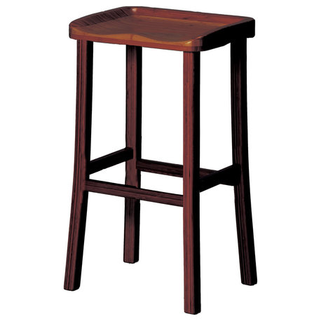 Tulip 26" Counter Height Stool, Set of 2, Black Walnut