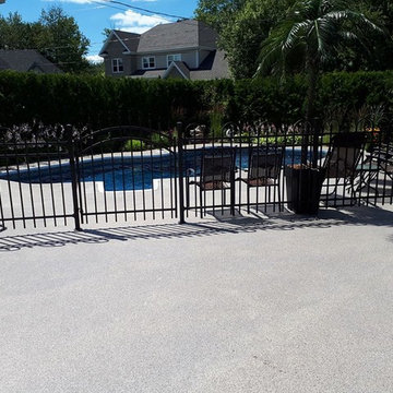 Contour de piscine en béton