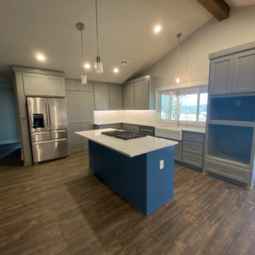 Classic Shaker Blue Island Kitchen