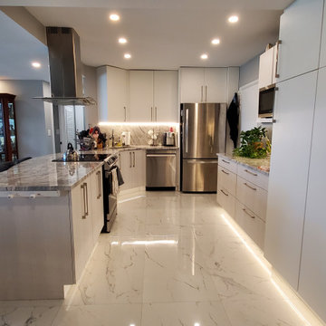 Contemporary Kitchen Remodel Done in a Pearl Color