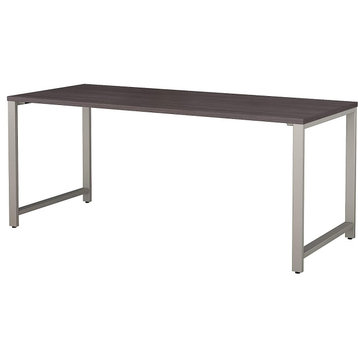 Contemporary Desk, Metal Legs and Fused Laminate Top, Storm Grey, 72w X 30d