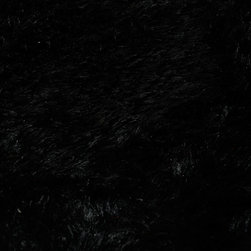 Nora Black Shaggy Area Rug - Floor Rugs