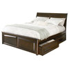 Atlantic Furniture Bordeaux Platform Bed with Raised Panel Footboard in Antique