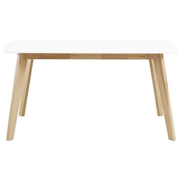 60" Retro Modern Wood Dining Table