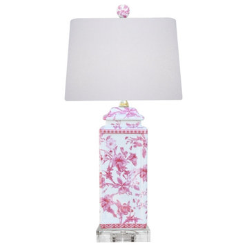 Pink Floral Lamp