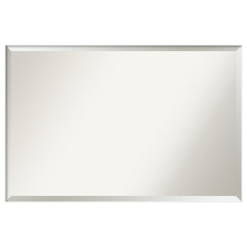 Cabinet White Narrow Beveled Wall Mirror - 39.25 x 27.25 in.