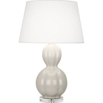 Robert Abbey Williamsburg Randolph Table Lamp, Soft Gray/Lucite Base - BW997