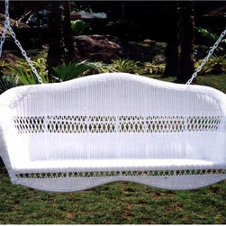 Sahara Wicker Porch Swing - Porch Swings