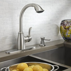 Moen Finley Spot resist stainless one-handle high arc pulldown kitchen faucet - Kitchen Faucets