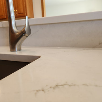 Kitchen Remodel With New Countertops and Backsplash