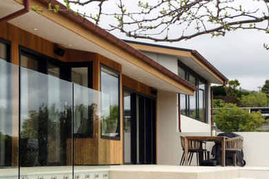 Modern house exterior in Christchurch.