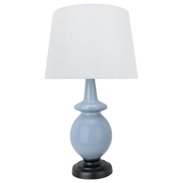 40171-11, 26" Glass Table Lamp, Gray