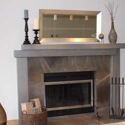 Fireplaces | CustomCreteWerks - Indoor Fireplaces
