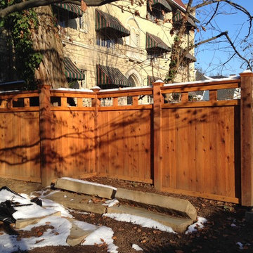 Cedar Fencing with Custom Cap Board