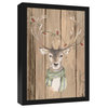 Christmas Deer 12x18 Black Framed Canvas