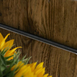 Avon Reclaimed Scaffolding Shelves Mounted on Painted OSB with Removable Support - Display & Wall Shelves