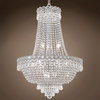 Empire Design 12 Light 20" Chrome Chandelier With Clear European Crystals