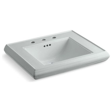 Kohler Memoirs Pedestal/Console Table Bathroom Sink Basin, Ice Gray
