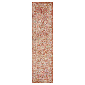 Safavieh Valencia Val570P Traditional Rug, Rust and Teal, 2'0"x8'0" Runner