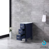 Volez 12" Side Cabinet, Phoenix Stone Top, Navy Blue