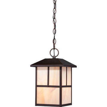 Nuvo Tanner 1-Light Outdoor Hanging Fixture, Honey Glass, Claret Bronze, 60-5674