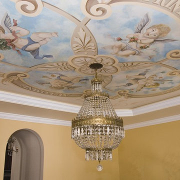 Four Seasons themed painted ceiling