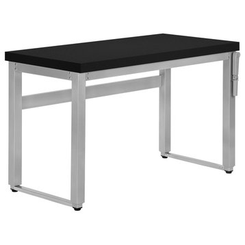 Computer Desk, Standing, Adjustable, 48"L, Work, Laptop, Metal, Black