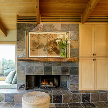 Woodstove firewood built in cabinet